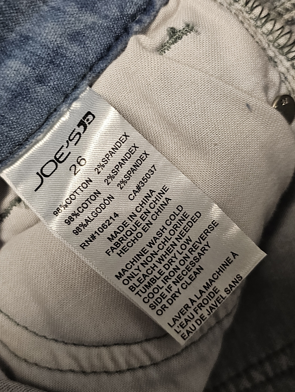 Joe's Jeans High Rise Skinny Ankle Suede Blue Jeans‎ 26 NWT - Picture 7 of 9